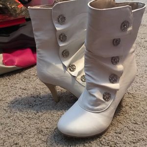White Mid Boot